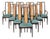 Vintage John Stuart Cane Back Mid Century Modern Asian Dining Chairs - Set of 10 For Sale