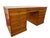 Brown Large Executive Desk in Wood and Leather For Sale - Image 8 of 8