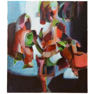 Signed George Coggeshall Abstract Colorful Painting, Mid Century Modern, 1960's For Sale