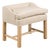 1920s English Upholstered Stool with Slightly Raised Back For Sale