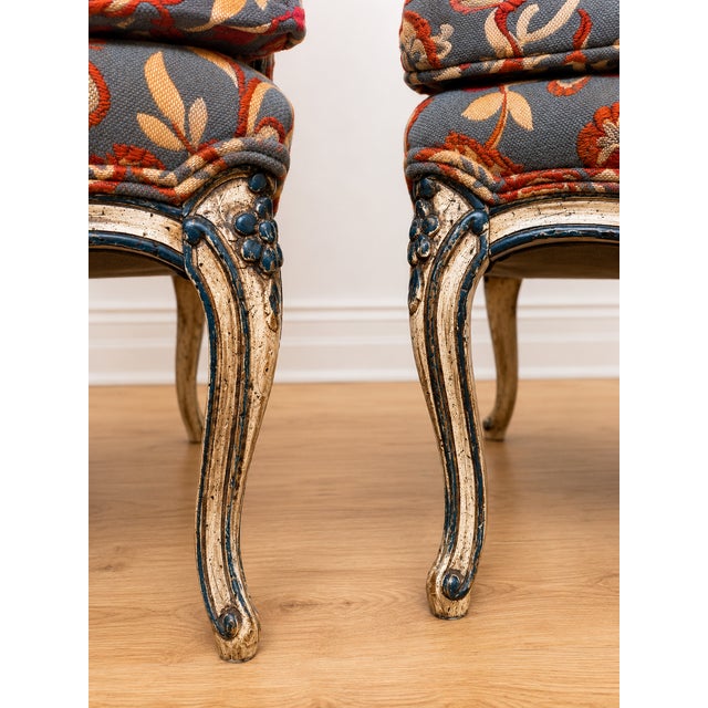 French Provincial Mid 19th Century Pair of French Provincial Wingback Chairs For Sale - Image 3 of 4