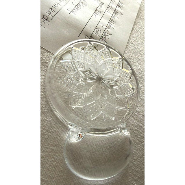Transparent Vintage Mid-Century Modern Molded Glass Ashtray/Coaster Combo Set Atomic Starburst Multi Use - Set of 4 For Sale - Image 8 of 8