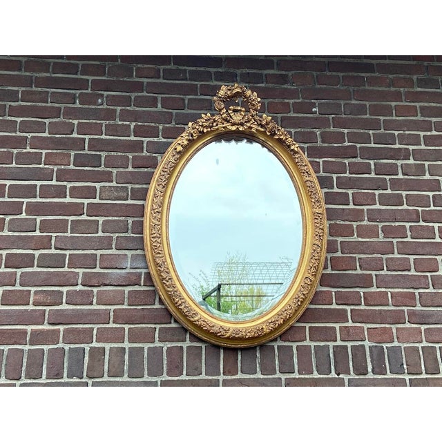 1980s French Louis XVI Gold Beech Wall Mirrors - Pair 2 PCS For Sale - Image 16 of 18