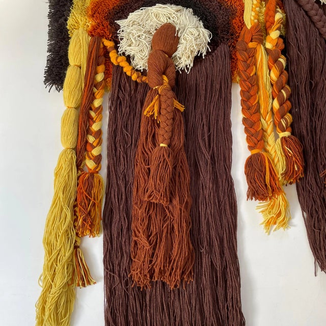 1970s Extra Large Modernist Macrame Wall Rug by Desso Studio, 1970s For Sale - Image 5 of 18