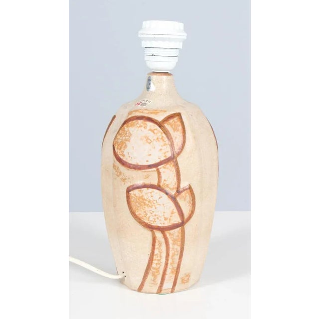 Sculptural Brown Stoneware Lamp by Haico Nitzsche for Danish Soholm, 1970s For Sale - Image 3 of 6