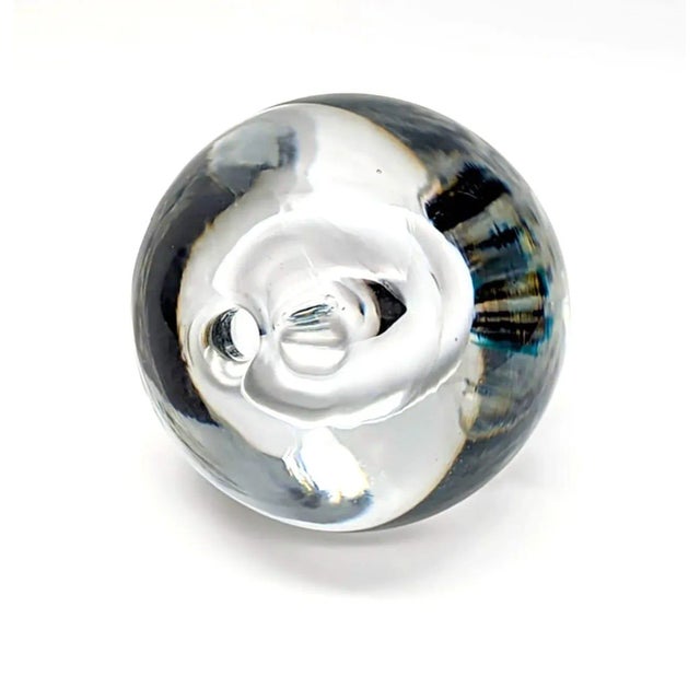 Kosta Boda 1980s Blown Glass Paper Weight For Sale - Image 4 of 9