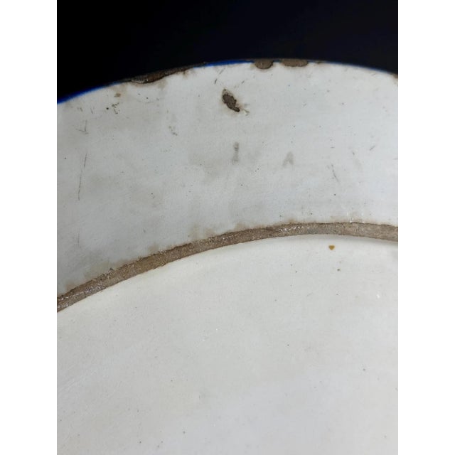 Blue Spanish Oval Platter from Talavera Faience, 1890s For Sale - Image 8 of 10