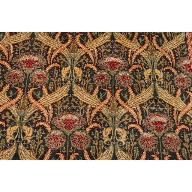 Art Nouveau Hamjolie Pak-Persian Green/Gold Wool Rug - 10'1'' X 14'0'' For Sale In New York - Image 6 of 8