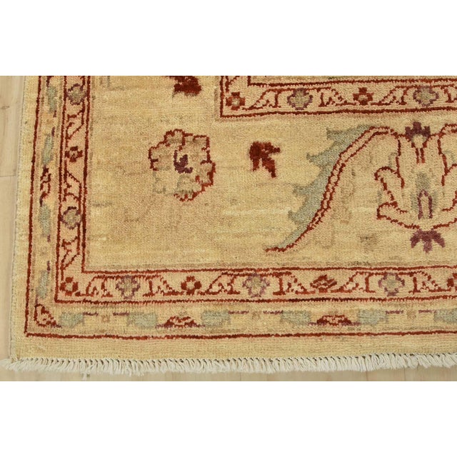Ziegler Rug 6'8'' X 9'8'' Beige Wool Traditional Hand-Knotted Oriental Carpet For Sale - Image 10 of 12