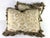 This is a pair of handcrafted Italian Fortuny cotton pillows. These pillows have a cream background with a bronze toned...
