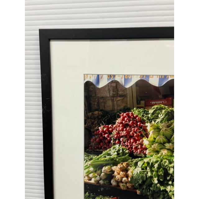 Early 21st Century Israel Fruit and Vegetable Market Stand Photograph, Framed For Sale - Image 5 of 12
