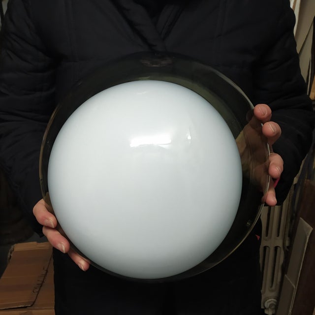 The Wall light Is attributed to Leucos and Roberto Pamio for form and style. Murano green glass handmade. No Mark and...