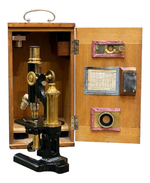 Compound Microscope With Box and Key by R. Winkel, Göttingen, Nr. 18507