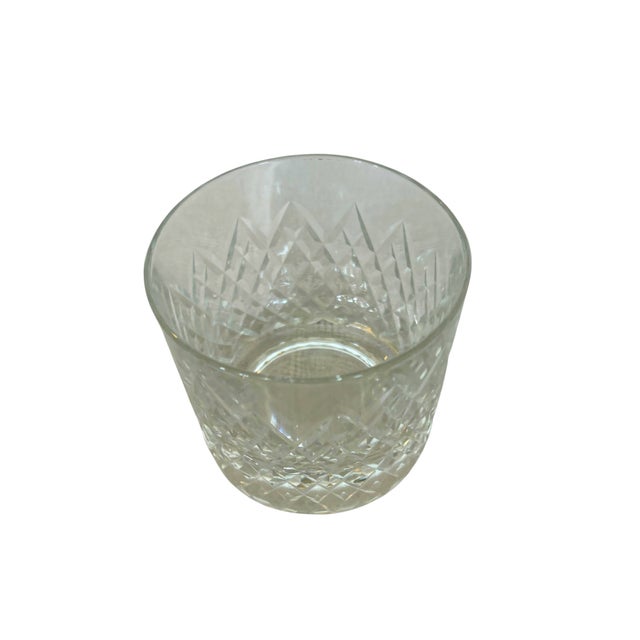 Glass Vintage Decanter and Whiskey Glasses by Cristal De Reims, 1930, Set of 3 For Sale - Image 7 of 11