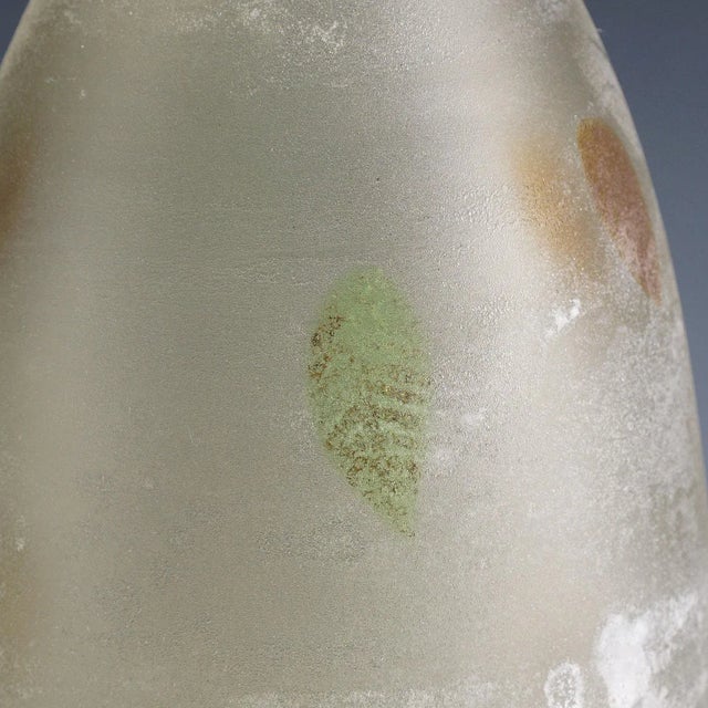 Glass Glass A Scavo Vase with Autumn Leaves by Gino Cenedese For Sale - Image 7 of 13