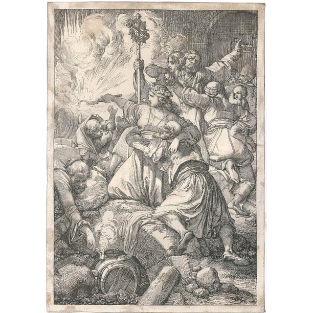 Les Martyrs Chrétiens - Original Woodcut by J. Nepomuk Geier Late 1800 For Sale