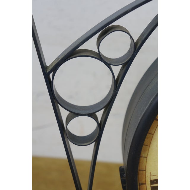 Metal Grand Central Station Double Sided Roman Numeral Railway Clock 16" For Sale - Image 7 of 15