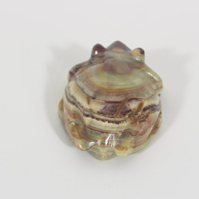 Vintage Carved Onyx Frog Figurine or Paperweight For Sale - Image 4 of 10