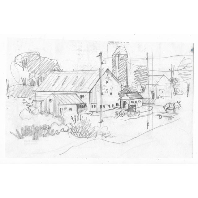 Double sided landscape by Pennsylvania artist John Reilly (1942-2021). Estate stamp on the back.