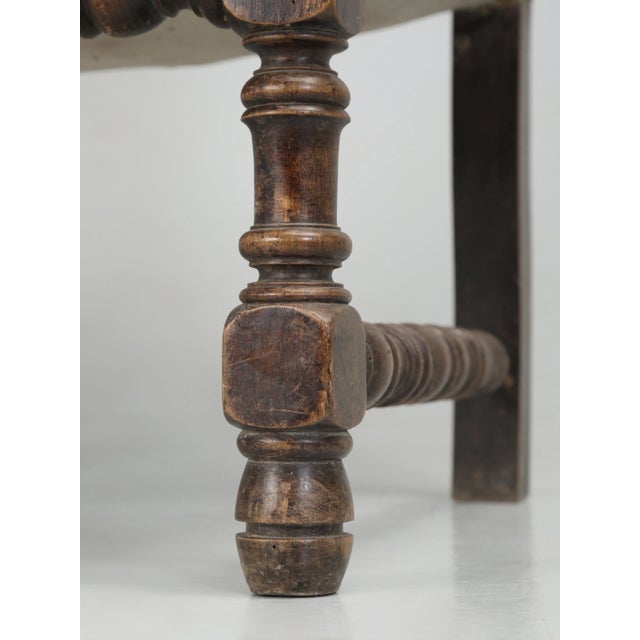 Antique French Armchair in the Style of Louis XIII in Unrestored Condition For Sale - Image 11 of 12