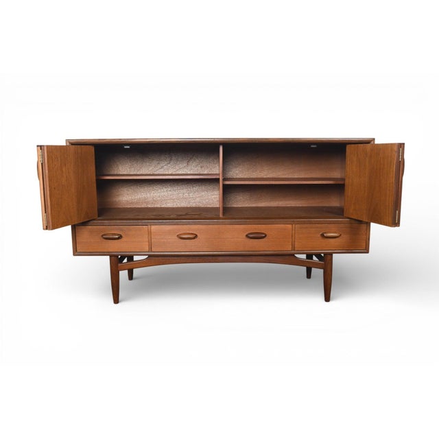 G Plan Mid 20th Century Small G Plan "Scandinavian Range" Credenza in Teak #1, Attributed For Sale - Image 4 of 6
