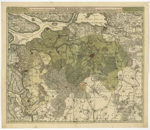 Antique Map of Brabant in the Netherlands, 1700