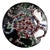 Ouroboros Black Vegan Leather Round Pebble Placemat, Set of 4 For Sale