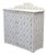 Antique Rustic Pine Two Door Sideboard Cabinet With Handpainted Lattice and Leaf Motif For Sale