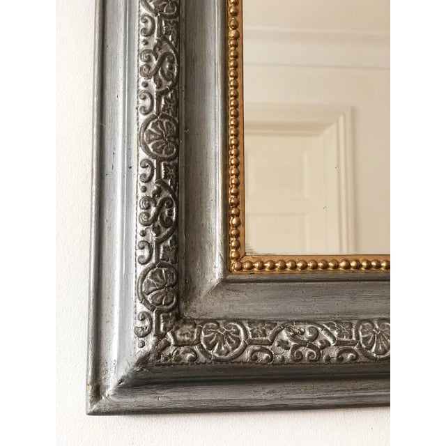 Late 19th Century Antique French Louis Philippe Mirror – Grey and Gold, Late 19th Century For Sale - Image 5 of 8