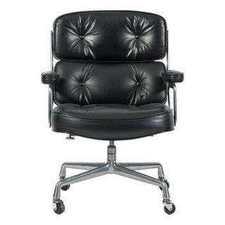 Eames Time Life Executive Chair Herman Miller Black Leather Office Chair 1981 For Sale