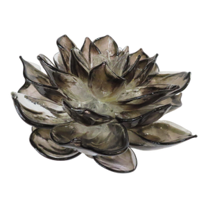 Martin Blank Large Lotus Flower Art Glass Sculpture