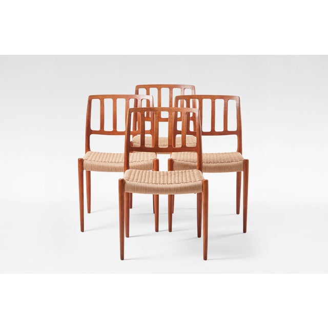 Model 83 Dining Chairs by Niels Otto Møller for J.L. Møller Mobelfabrik, 1960s, Set of 4 For Sale - Image 10 of 10
