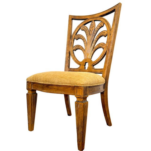 Century Furniture Set of 8 Century Furniture Neoclassical Carved Dining Chairs For Sale - Image 4 of 9