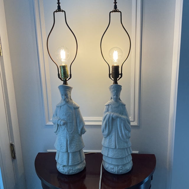 1950s Chinese Royal Couple Lamp - a Pair For Sale - Image 10 of 10
