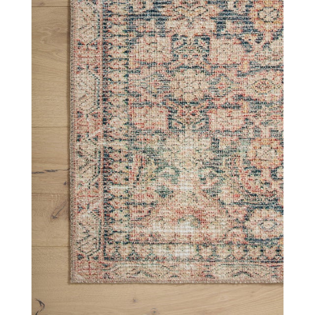 2020s Angela Rose x Loloi Aubrey Rug Navy / Multi 18" x 18" Sample Rug For Sale - Image 5 of 8
