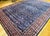 Vintage Mahal Sultanabad Rug, Hand-Knotted Wool, Geometric Pattern, 11x14, Navy & Burgundy For Sale - Image 4 of 13