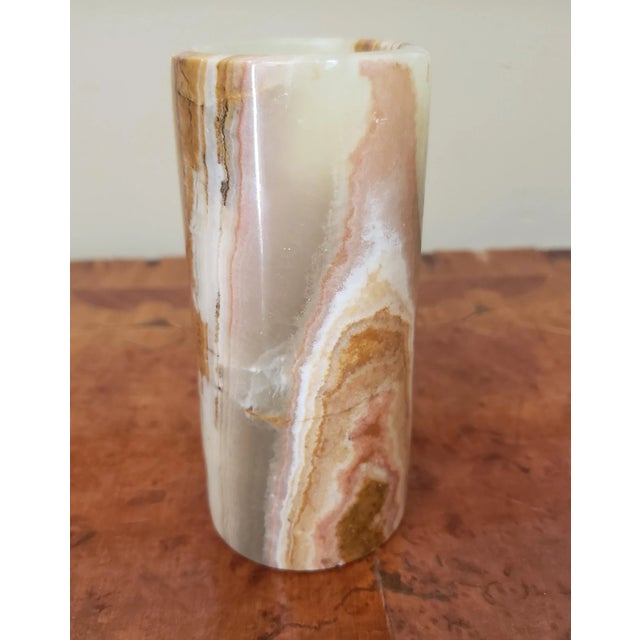 Modern Onyx Candle Holders, a Pair For Sale - Image 3 of 7