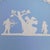 This is a blue oval Jasperware Wedgwood Vanity Tray or Serving platter with a design with cupid on it. The tray is a...