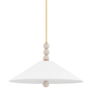Mitzi Alexis 2-Light Pendant, Aged Brass For Sale