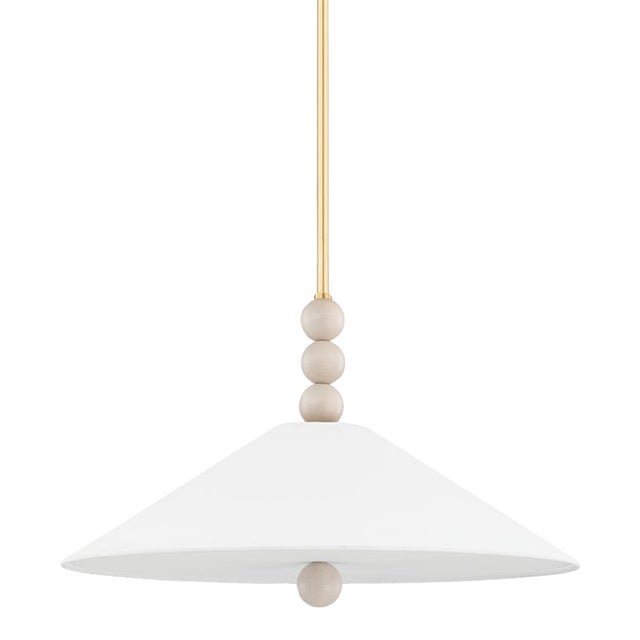 Mitzi Alexis 2-Light Pendant, Aged Brass For Sale