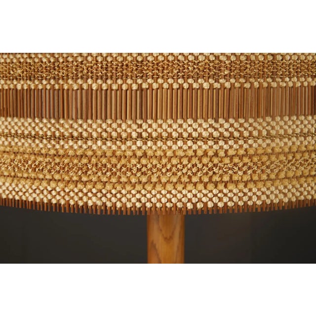 1960s Maria Kipp Raffia Lampshade in Burnt Sienna and Honeycomb Stripe For Sale In Los Angeles - Image 6 of 9
