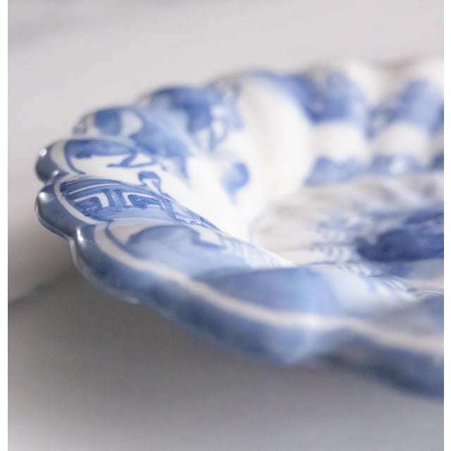 Antique Lobed Frankfurt Delft Chinoiserie Charger, C. 1700 For Sale - Image 10 of 10