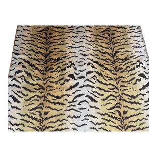 Scalamandre's Tigre Silk Velvet Fabric - 1 2/3 Yards For Sale