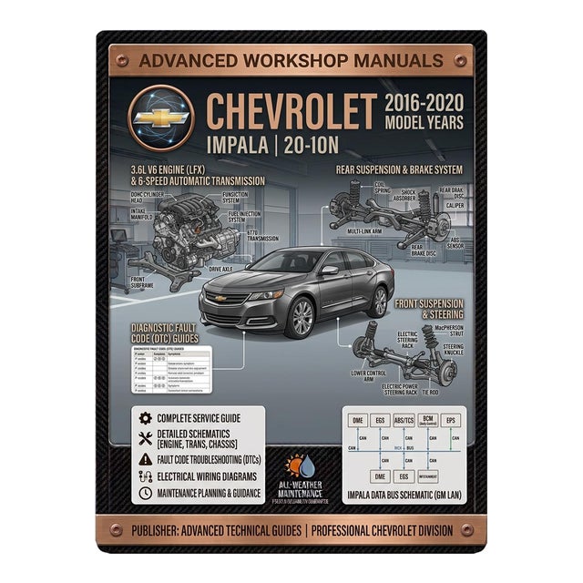 Chevrolet Impala 2016-2020, Car Repair Manual, Workshop Guide Book For Sale