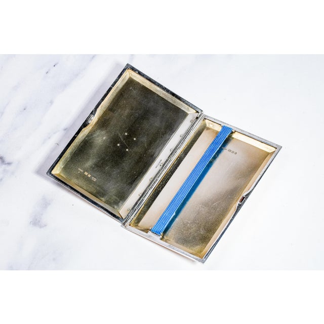 Rare Asprey Art Deco Engine Turned Antique English Sterling Silver Cigarette Case Vesta Case in Presentation Box Luxury Tobacciana For Sale - Image 11 of 18