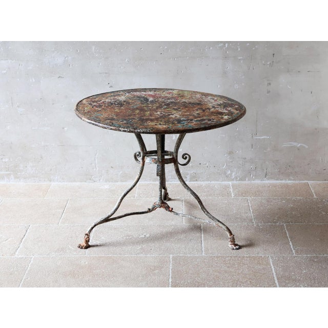 Antique French Arras Cast Iron Garden Table, 1890s For Sale - Image 11 of 11