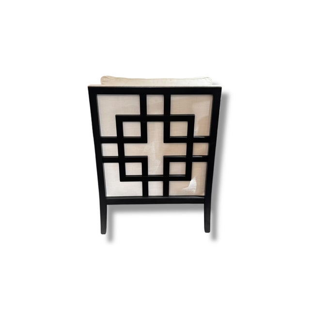 Mid-Century Modern White Ethan Allen Side Chair For Sale - Image 3 of 3