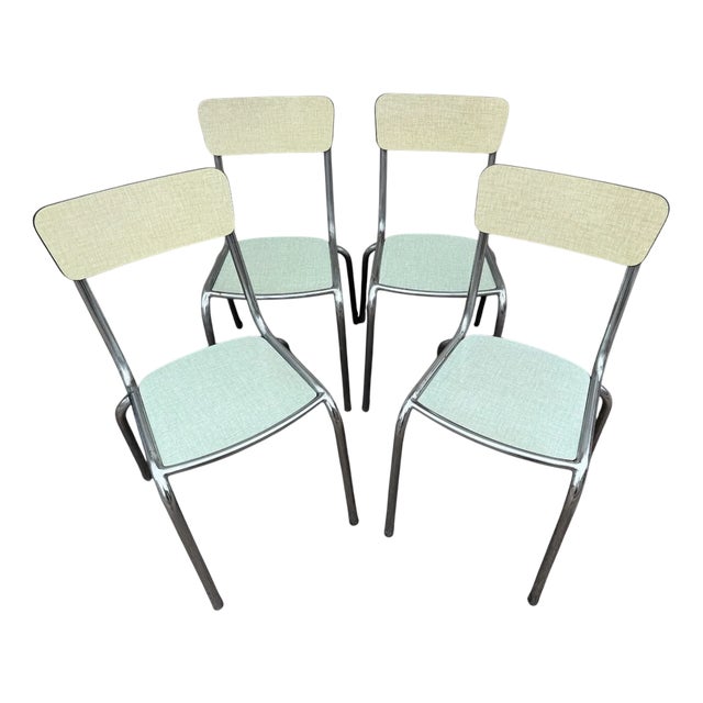 Formica Chairs, France, 1950s, Set of 4 For Sale