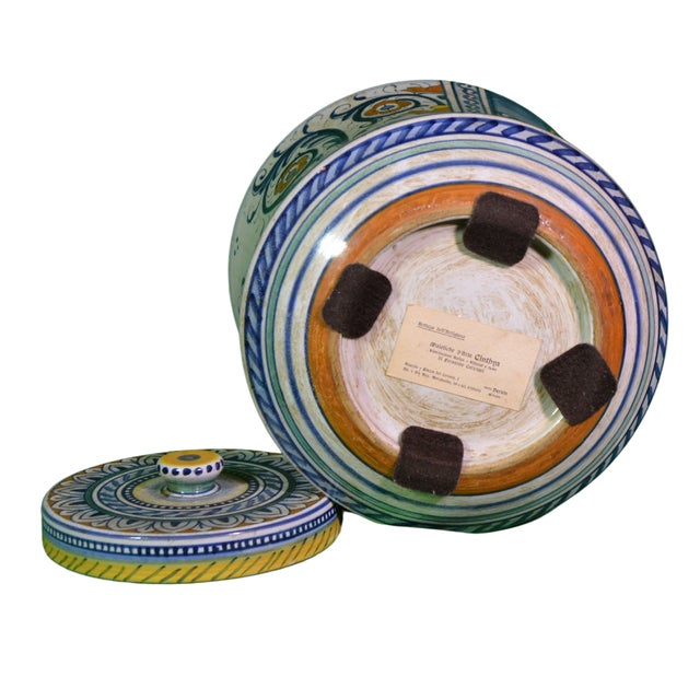 Italian Majolica Albarelo by Fernando Calzolari, 1980s For Sale - Image 4 of 8