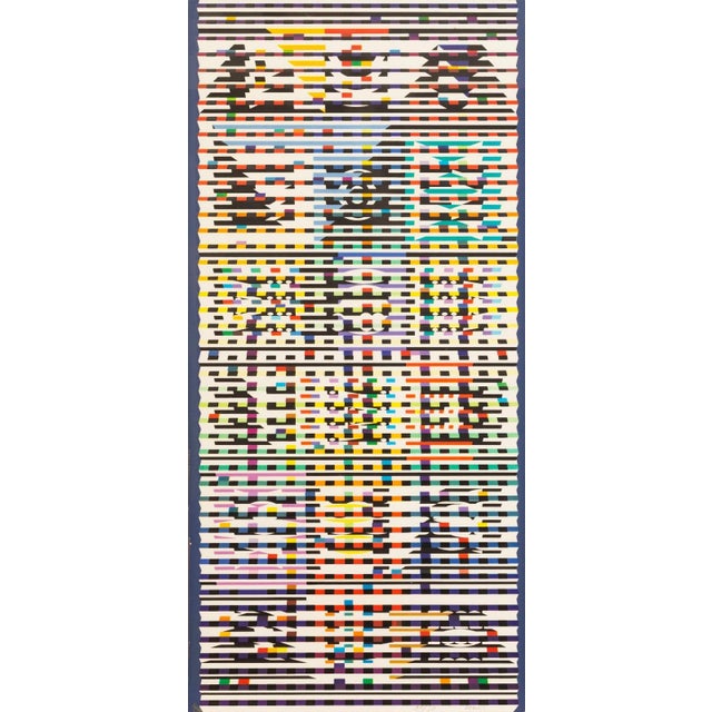 A dynamic serigraph titled "Colorful Polygraph" by pioneering kinetic and optical artist Yaacov Agam. Hand signed in...